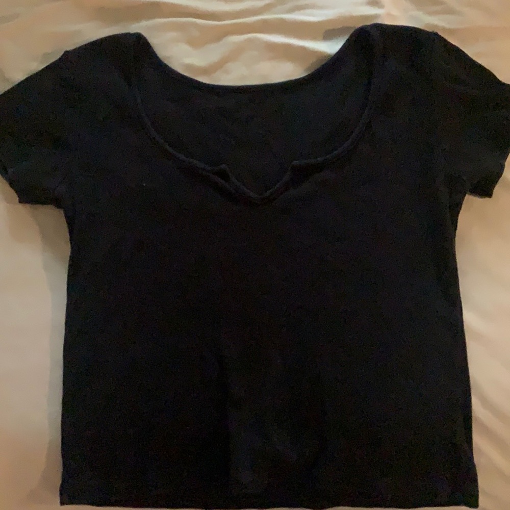 Brandy Melville Black Cropped T-shirt
